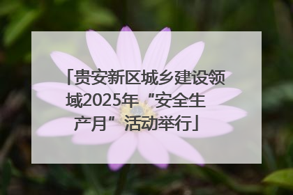 贵安新区城乡建设领域2025年“安全生产月”活动举行