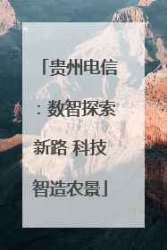 贵州电信：数智探索新路 科技智造农景