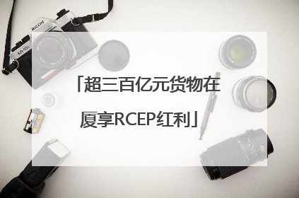 超三百亿元货物在厦享RCEP红利