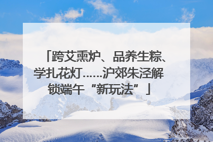 跨艾熏炉、品养生粽、学扎花灯……沪郊朱泾解锁端午“新玩法”