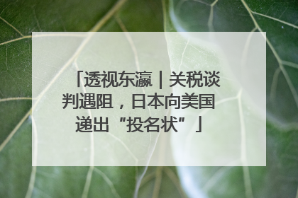 透视东瀛｜关税谈判遇阻，日本向美国递出“投名状”