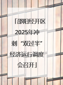 邵阳经开区2025年冲刺“双过半”经济运行调度会召开