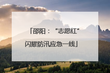 邵阳：“志愿红”闪耀防汛应急一线