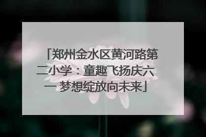 郑州金水区黄河路第二小学：童趣飞扬庆六一 梦想绽放向未来