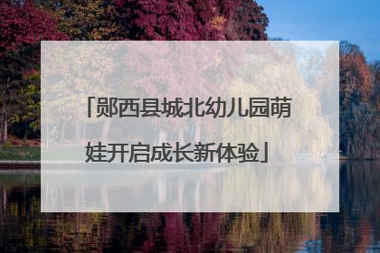 郧西县城北幼儿园萌娃开启成长新体验