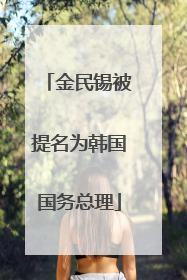 金民锡被提名为韩国国务总理