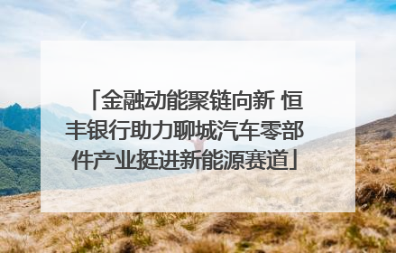 金融动能聚链向新 恒丰银行助力聊城汽车零部件产业挺进新能源赛道