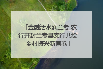 金融活水润兰考 农行开封兰考县支行共绘乡村振兴新画卷