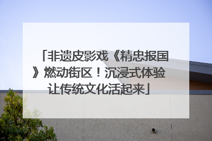 非遗皮影戏《精忠报国》燃动街区！沉浸式体验让传统文化活起来