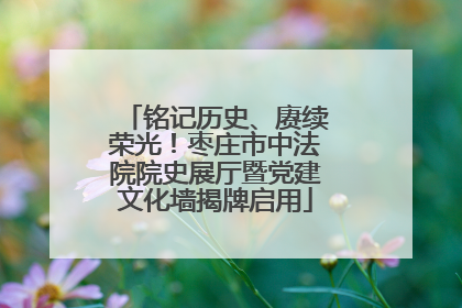 铭记历史、赓续荣光！枣庄市中法院院史展厅暨党建文化墙揭牌启用