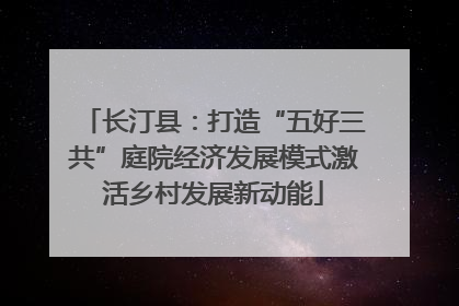长汀县：打造“五好三共”庭院经济发展模式激活乡村发展新动能