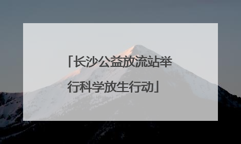 长沙公益放流站举行科学放生行动