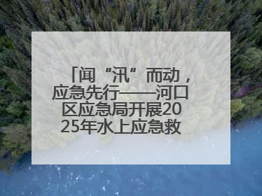 闻“汛”而动，应急先行——河口区应急局开展2025年水上应急救援实战演练