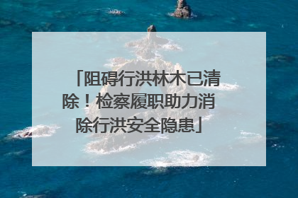 阻碍行洪林木已清除！检察履职助力消除行洪安全隐患
