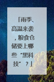雨季、高温来袭，粮食仓储要上哪些“黑科技”？
