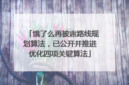 饿了么再披露路线规划算法，已公开并推进优化四项关键算法