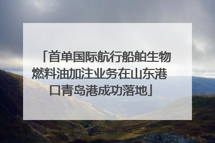 首单国际航行船舶生物燃料油加注业务在山东港口青岛港成功落地