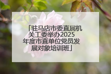 驻马店市委直属机关工委举办2025年度市直单位党员发展对象培训班