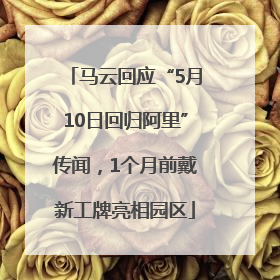 马云回应“5月10日回归阿里”传闻，1个月前戴新工牌亮相园区