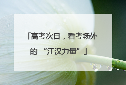 高考次日，看考场外的 “江汉力量”