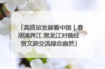 高质量发展看中国｜春潮涌界江 黑龙江对俄经贸文旅交流绿意盎然