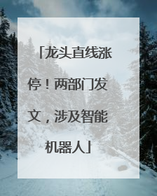 龙头直线涨停！两部门发文，涉及智能机器人