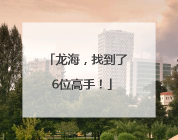龙海，找到了6位高手！