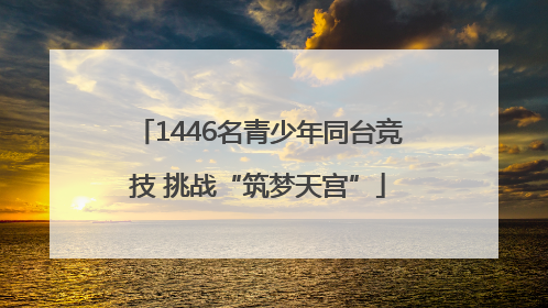 1446名青少年同台竞技 挑战“筑梦天宫”