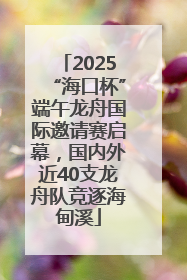 2025“海口杯”端午龙舟国际邀请赛启幕，国内外近40支龙舟队竞逐海甸溪
