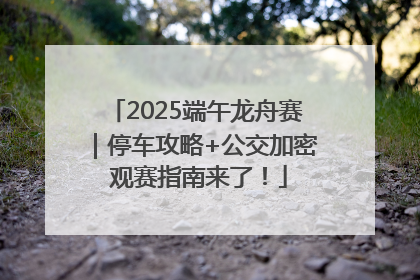 2025端午龙舟赛｜停车攻略+公交加密 观赛指南来了！