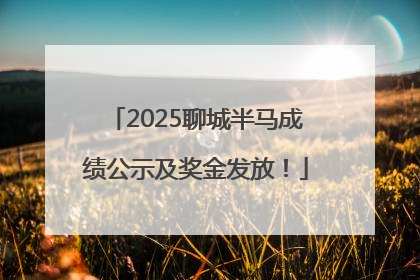 2025聊城半马成绩公示及奖金发放！