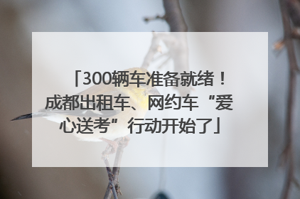 300辆车准备就绪！成都出租车、网约车“爱心送考”行动开始了
