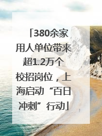 380余家用人单位带来超1.2万个校招岗位，上海启动“百日冲刺”行动