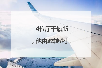 4位厅干履新，他由政转企