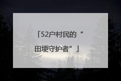 52户村民的“田埂守护者”