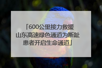 600公里接力救援 山东高速绿色通道为断趾患者开启生命通道