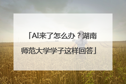AI来了怎么办？湖南师范大学学子这样回答